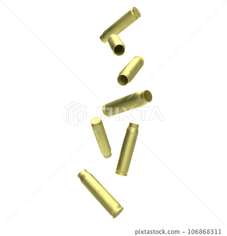 The gold cartridge or gun bullets png image 3d rendering 106868311