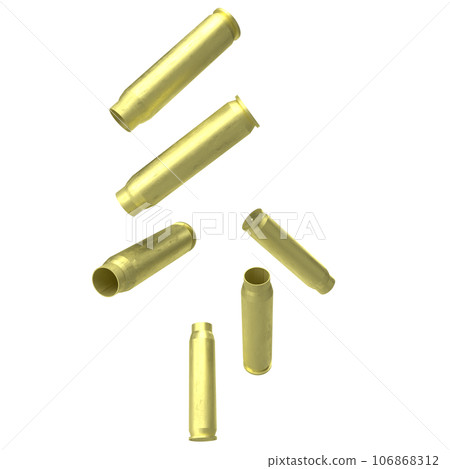 The gold cartridge or gun bullets png image 3d rendering The gold cartridge or gun bullets png image 3d rendering 106868312