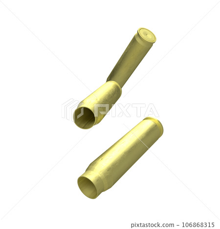 The gold cartridge or gun bullets png image 3d rendering 106868315