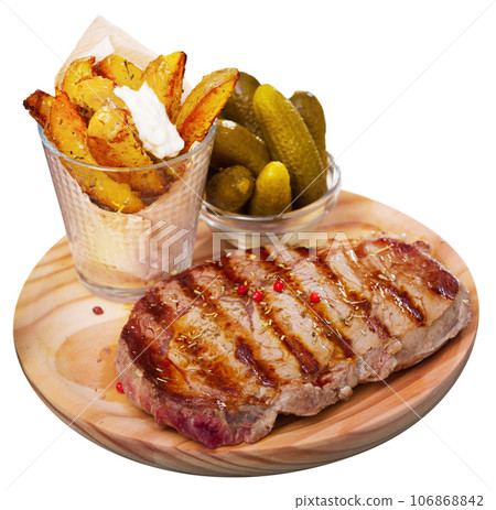 Beef strip steak 106868842