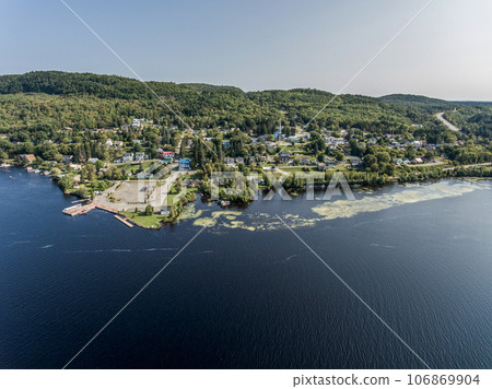 GRANDES PILES historic landmark near La Mauricie National Park Quebec, Canada on a beautiful day 106869904
