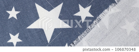Blue textile with white stars as background. Blue textile with white stars as background. 106870348