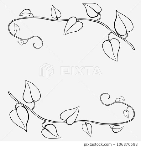 Floral ivy drawing decorative ornament flat design. 106870588