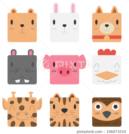 Animal cartoon vector set Animal cartoon vector set 106871010
