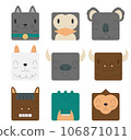 Animal cartoon vector set 106871011