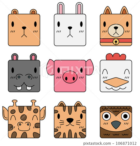 Animal cartoon vector set Animal cartoon vector set 106871012
