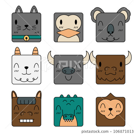 Animal cartoon vector set Animal cartoon vector set 106871013