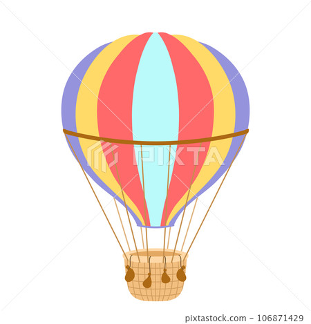 Vintage Hot air balloon. Vector illustration isolated on white 106871429