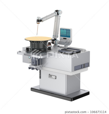 Semiconductor manufacturing with robotic arms and silicon wafers 106873114