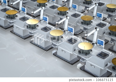 Semiconductor manufacturing with robotic arms and silicon wafers Semiconductor manufacturing with robotic arms and silicon wafers 106873115