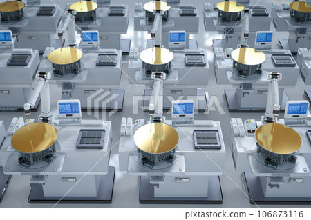 Semiconductor manufacturing with robotic arms and silicon wafers Semiconductor manufacturing with robotic arms and silicon wafers 106873116