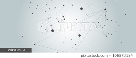 Abstract science atom technology. Connection dot and line. Biology structure design 106873184