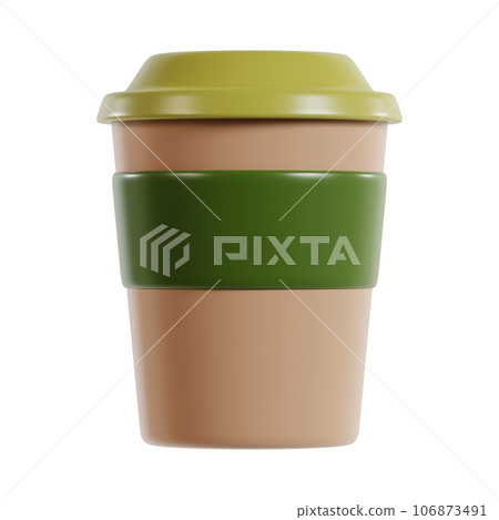 green coffee cup isolated on white 106873491