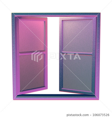 modern wooden window isolated on white background 106873526