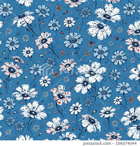 無縫花卉背景 106874044