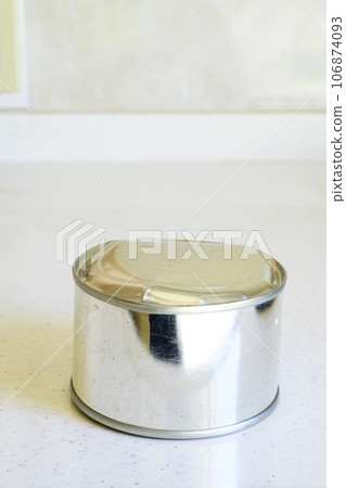 Expired emergency food, swollen canned food 106874093