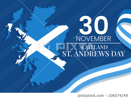 Happy St Andrew Day Vector Illustration on 30 November with Scotland Flag in National Holiday Celebration Flat Cartoon Blue Background Design Happy St Andrew Day Vector Illustration on 30 November with Scotland Flag in National Holiday Celebration Flat Cartoon Blue Background Design 106874249