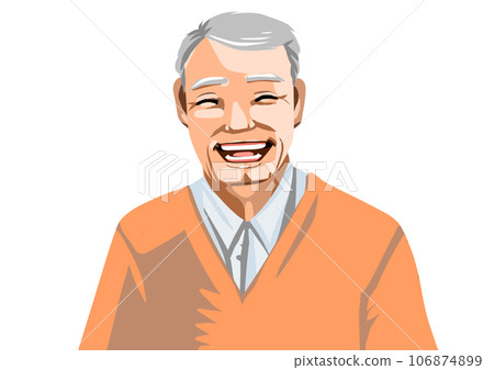 爺爺害羞的笑容 爺爺害羞的笑容 106874899