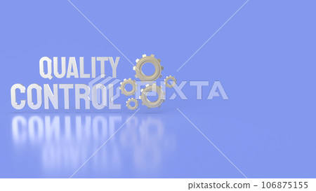 The Quality control word and gear image 3d rendering The Quality control word and gear image 3d rendering 106875155