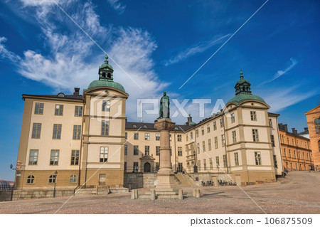 Stockholm Sweden, city skyline at Gamla Stan Riddarholmen islet Stockholm Sweden, city skyline at Gamla Stan Riddarholmen islet 106875509