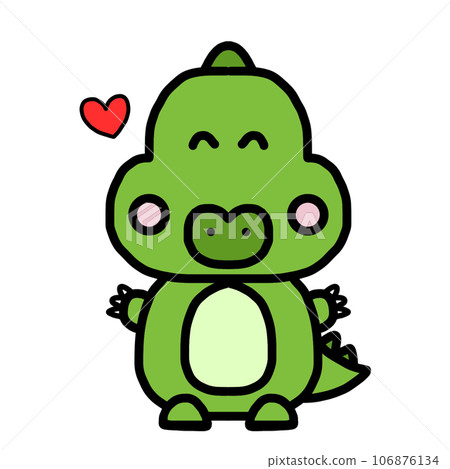 Cute crocodile sticker 106876134