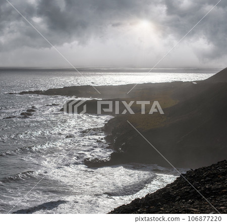 View during auto trip in Iceland. Spectacular Icelandic landscape with  scenic nature 106877220