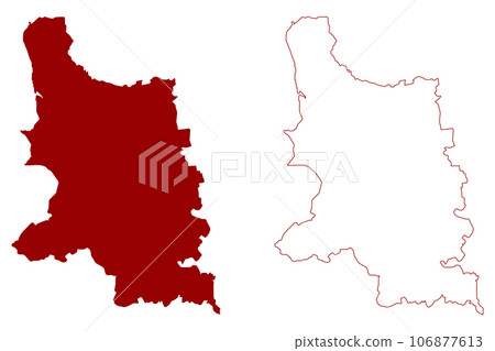 Baden District (Switzerland, Swiss Confederation, Canton of Aargau) map vector illustration, scribble sketch Bezirk Baden map 106877613