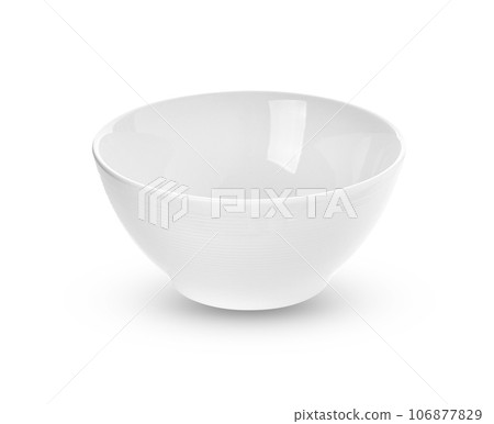 White ceramic bowl isolated on white background White ceramic bowl isolated on white background 106877829