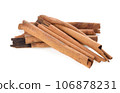 Cinnamon sticks on white background 106878231