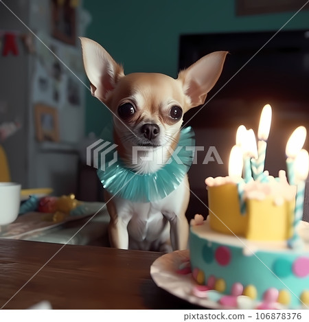 chihuahua, birthday, cake 106878376