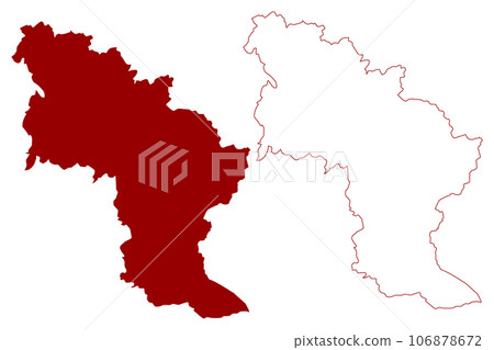 Emmental District (Switzerland, Swiss Confederation, Canton of Bern or Berne) map vector illustration, scribble sketch Verwaltungskreis Emmental map 106878672