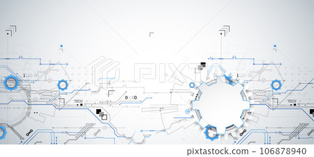 Abstract technology concept. Circuit board, high computer color background. Vector illustration with space for content, web - template, business tech presentation. Abstract technology concept. Circuit board, high computer color background. Vector illustration with space for content, web - template, business tech presentation. 106878940