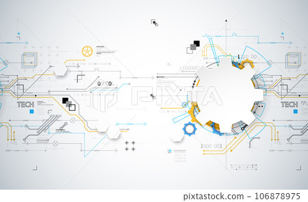 Abstract technology background. Communication concept, futuristic digital innovation background. Vector illustration 106878975