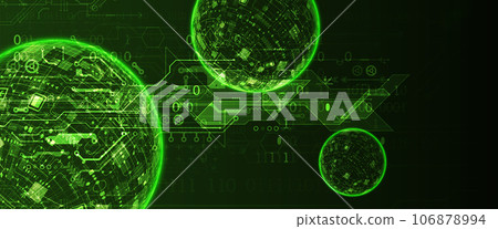 Sphere theme vector illustration. Digital technology background. 106878994