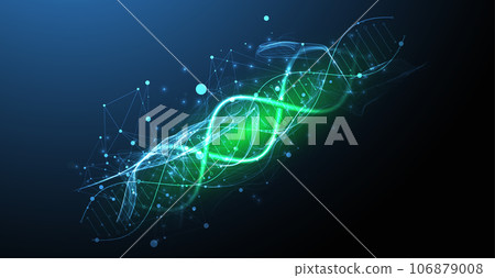 Abstract futuristic background for design works.Science template, wallpaper or banner with a DNA molecules. 106879008