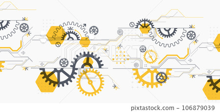 Abstract technology background. Cogwheels ART theme. Vector illustration 106879039