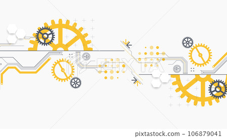 Abstract technology background. Cogwheels ART theme. Vector illustration 106879041