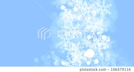 Winter pattern of snowflakes. Background christmas, snow design, vector illustration 106879116