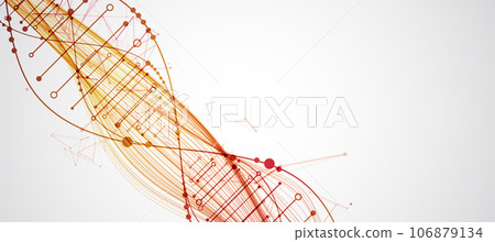 Science template, abstract background with a DNA molecules. Vector illustration. 106879134