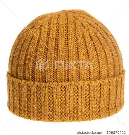 Orange knit cup isolated on white Orange knit cup isolated on white 106879312