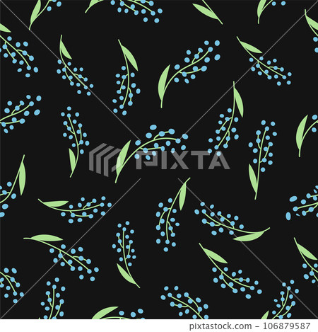 Spring seamless pattern with lily of the valley flowers. Spring seamless pattern with lily of the valley flowers. 106879587