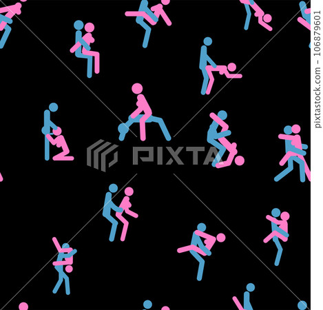 Kama Sutra, seamless pattern, design, poster, fabric. Kamasutra, sketchy poses for making love. Set. Kama Sutra, seamless pattern, design, poster, fabric. Kamasutra, sketchy poses for making love. Set. 106879601