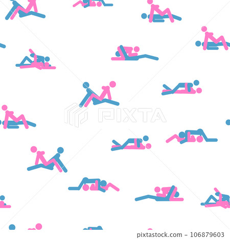 Kama Sutra, seamless pattern, design, poster, fabric. Kamasutra, sketchy poses for making love. Set. Kama Sutra, seamless pattern, design, poster, fabric. Kamasutra, sketchy poses for making love. Set. 106879603