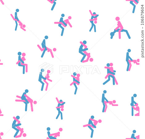 Kama Sutra, seamless pattern, design, poster, fabric. Kamasutra, sketchy poses for making love. Set. Kama Sutra, seamless pattern, design, poster, fabric. Kamasutra, sketchy poses for making love. Set. 106879604