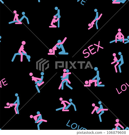 Kama Sutra, seamless pattern, design, poster, fabric. Kamasutra, sketchy poses for making love. Set. Kama Sutra, seamless pattern, design, poster, fabric. Kamasutra, sketchy poses for making love. Set. 106879608