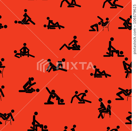 Kama Sutra, seamless pattern, design, poster, fabric. Kamasutra, sketchy poses for making love. Set. Kama Sutra, seamless pattern, design, poster, fabric. Kamasutra, sketchy poses for making love. Set. 106879625