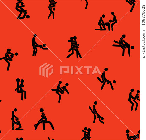Kama Sutra, seamless pattern, design, poster, fabric. Kamasutra, sketchy poses for making love. Set. Kama Sutra, seamless pattern, design, poster, fabric. Kamasutra, sketchy poses for making love. Set. 106879628