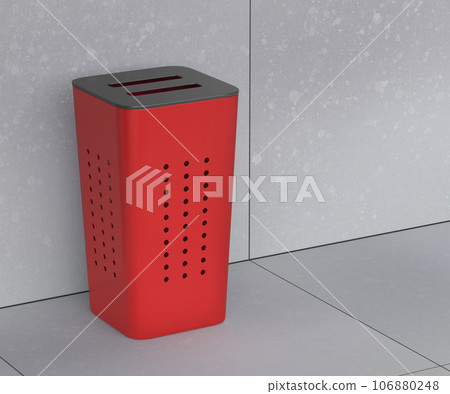 Red laundry basket 106880248