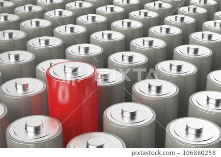 Unique red battery - Stock Illustration [106880258] - PIXTA