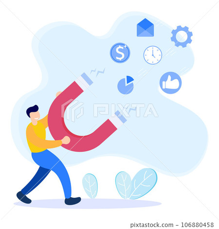 Illustration vector graphic cartoon character of business skills 106880458